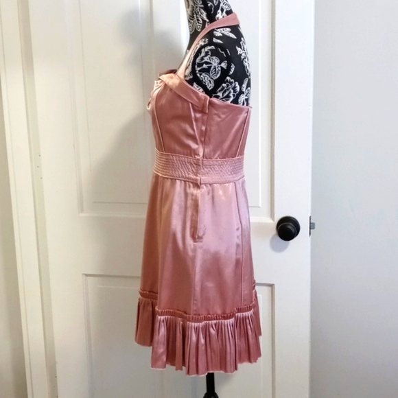 🆕️ 💗Marc Jacobs💗 - Pink Satin Halter Cocktail Dress w/Sweetheart Neckline - Picture 5 of 14